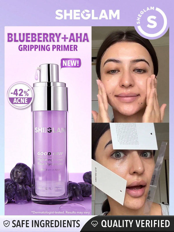 SHEGLAM Good Grip Hydrating Primer-Blueberry + Aha